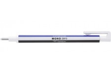 Tombow EH-KUR Stylo Gomme Mono zero, rechargeable, pointe ronde 2,3mm, bleu/blanc/noir