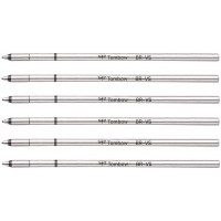TOMBOW Lot de 6 Mines BR-VS pour Stylo Bille Pointe Moyenne Noir