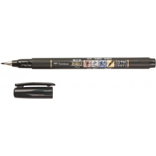 Tombow WS-BH Stylo-feutre pointe dure Fudenosuke, noir