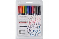 Tombow WS-BH-10P Kit de 10 Feutre brush Fudenosuke