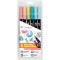 Tombow ABT-6P-4 Lot de 6 feutres pinceau ABT a  deux pointes, couleurs candy & ABT-N00 Feutre pinceau a  2 pointes, blendeur, me