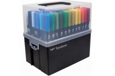 Tombow ABT-108C Coffret pour ABT Dual Brush Pens avec 107 couleurs et melangeur