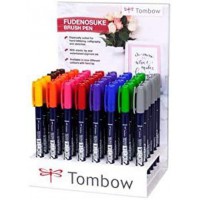 Tombow Stylo de calligraphie Fudenosuke, presentoir de 48
