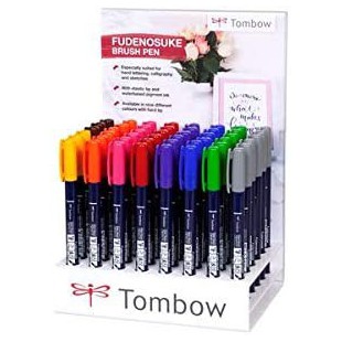 Tombow Stylo de calligraphie Fudenosuke, presentoir de 48