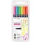 Tombow WS-BH-6P Set de 6 Feutre brush Fudenosuke "Couleurs Neon", Pointe Dure