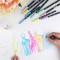 Tombow ABT-6P-6, Feutre pinceau ABT Dual Brush Pen, double pointes, a  base d'eau, Set de 6 couleurs"Gris"