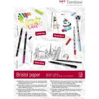 Tombow Papier bristol A6 (14,8 x 10,5 cm), 250 g/m², 25 feuilles