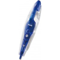 PLUS Japan Roller correcteur PS en forme de crayon au format de poche bleu, 6 m x 4,2 mm