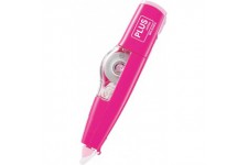 PLUS Japan Roller correcteur MR en forme de crayon rechargeable ecologique rose, 6 m x 4,2 mm