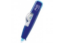 PLUS Japan Roller correcteur MR en forme de crayon rechargeable ecologique bleu, 6 m x 4,2 mm