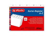 1500560 Intercalaires index alphabetique A5 en plastique pour boite a  fiches (Blanc) (Import Allemagne)