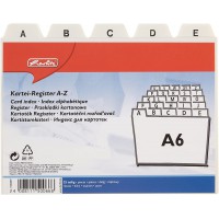 1500669 Intercalaires index alphabetique A6 en plastique pour boite a  fiches (Blanc) (Import Allemagne)