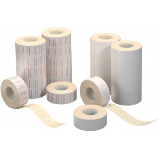 1605294 Lot de 12 rouleaux de 1200 etiquettes pour affichage du prix sur une ligne (Blanc) (Import Allemagne)