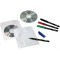 Pochettes de protection (en papier pour CD/DVD/Blu-Ray, lot de 100) Blanc/Transparent