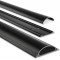 Chemin de cable (en PVC, semi-circulaire, 100 x 7 x 2,1 cm) Noir