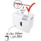 HSM shredstar X5 Destructeur de documents degre de securite 3, 5 feuilles coupe en particules Blanc/Argent