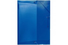 boite de classement A4, dos de 4 cm, PP, translucide bleu