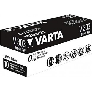 VARTA - Pile oxyde argent pour montres, V303 (SR44), 1,55 Volt 4008496245420