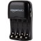 Batterie Rechargeable Accu Ready2Use AAA Ni-Mh (4-piece, 1000 mAh) & Amazon Basics Chargeur de Piles Ni-MH AA et AAA avec Port 