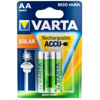 - 2 piles rechargeables AA 800 mAh pour appareil solaire