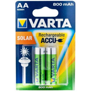 - 2 piles rechargeables AA 800 mAh pour appareil solaire