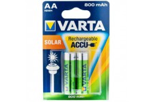 - 2 piles rechargeables AA 800 mAh pour appareil solaire