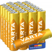 Longlife AAA Micro LR03 Alkaline Batteries (24-pack) - Made in Germany - ideal for remote controls, radios, alarm clocks and clo