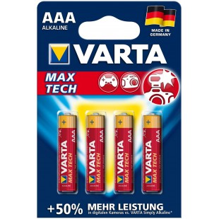 4703101404 Blisters de 4 Piles "Max Tech" (AAA/LR3)