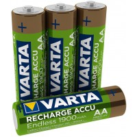 Endless Energy AA Mignon Ni-MH Rechargeable batteries, 4-pack 1,900mAh - up to 2,100 charging cycles, low self-discharge, pre-ch