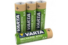 Batterie Rechargeable Ni-MH AA Pre-Chargee Pack de 4 2100 mAh vert