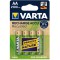 Batterie Rechargeable Ni-MH AA Pre-Chargee Pack de 4 2100 mAh vert