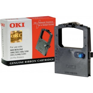 OKI Ruban adapte pour ML380, Couleur Noire 24pin 1000sh f 3xx OK09002309 Turquoise 1