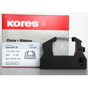 Kores 2249459 Ruban de haute qualite en nylon compatible avec Imprimante Epson 13 mm x 2,5 m Noir