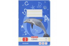 Cahier format A5, papier sans bois, quadrille, 80 g/m², 32 feuilles, blanc A5, 2. Annee scolaire, Lineature 2