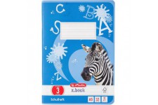 Cahier format A5, papier sans bois, quadrille, 80 g/m², 32 feuilles, blanc A5, Lineature 03