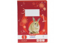 Cahier format A5, papier sans bois, quadrille, 80 g/m², 32 feuilles, blanc A5 Lineature 05