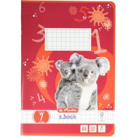 Cahier format A5, papier sans bois, quadrille, 80 g/m², 32 feuilles, blanc A5 Lineature 07