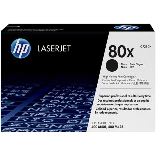 HP 80X CF280X pack de 1, haut rendement, toner d'origine, imprimantes HP LaserJet Pro, noir