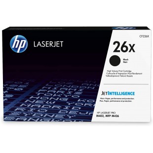 HP 26X CF226X Toner Noir grande capacite Authentique pour HP LaserJet Pro M402 / M426