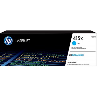 HP 415X Toner Cyan LaserJet authentique grande capacite (W2031X) pour imprimantes HP LaserJet Enterprise M455/M480 et HP LaserJe