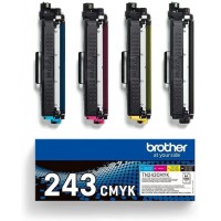 Brother TN-243CMYK Cartouche de Toner Original Imprime jusqu'a  1000 Pages, Cyan, Magenta, Jaune, Noir