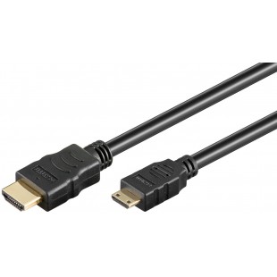 Cable hdmi High Speed ​​5 mètres noir vers mini hdmi 