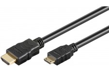 Cable hdmi High Speed ​​5 mètres noir vers mini hdmi 