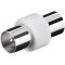 Adaptateur IEC Coax Mâle (IEC) - Coax Mâle (IEC) Blanc