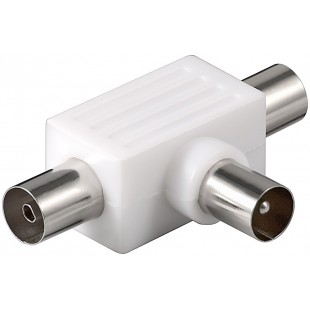 Adaptateur Coax T-Adapter (plastique): jack 2x Coaxial