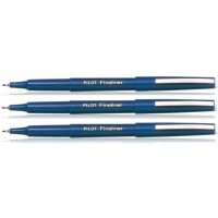 PILOT Lot de 3 Feutres Fineliner extra fin 0,4 mm bleu