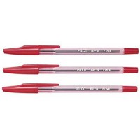 PILOT Lot de 3 Stylos a bille BP-S-F Pointe Fine Rouge