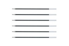 PILOT Lot de 6 Recharges Stylo Bille RFN-GG Pointe Fine Noir