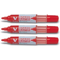Pilot Lot de 3 marqueurs V Boardmaster Begreen Rouge