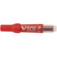 - Ecriture - Marqueur Permanent V-Super Color pointe biseautee moyen rouge